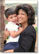 montessori mom holding her son